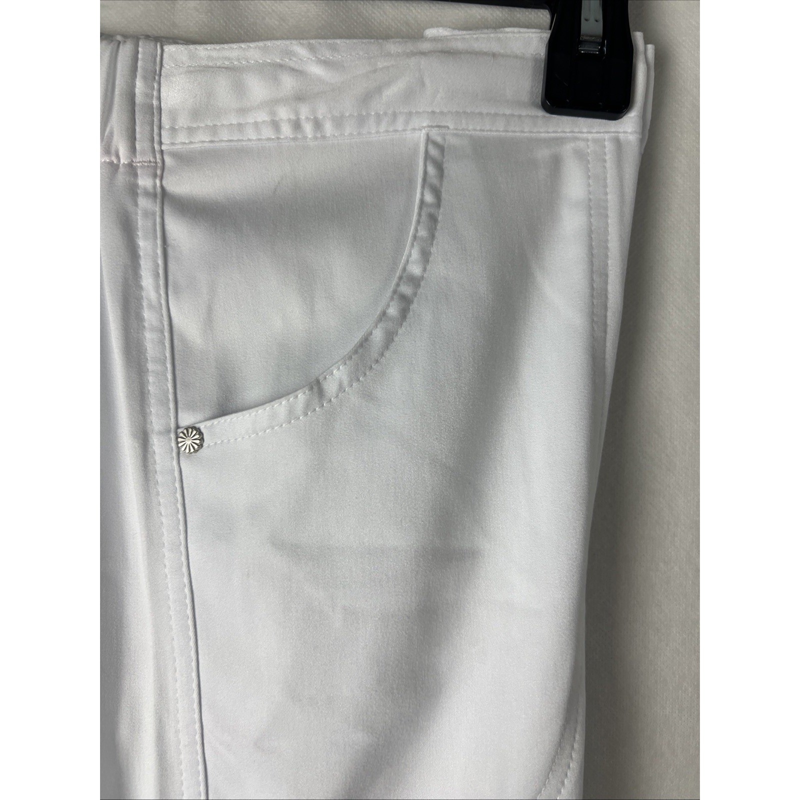 Urbane Ultimate Womens Bailey Cargo Scrub Pant Size Petite Medium PM White F30