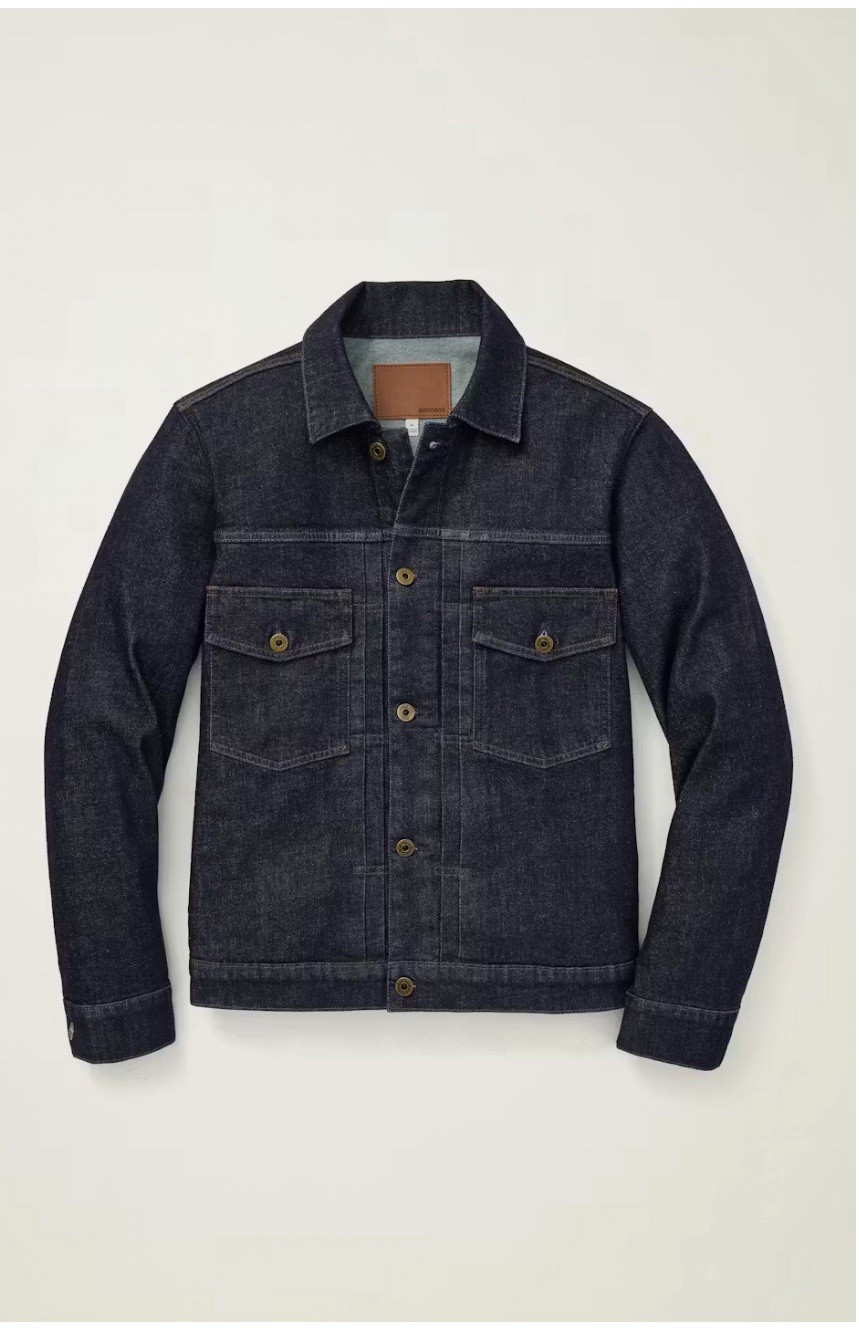 Bonobos Denim Jacket Mens Size XL Dark Wash The Jean Gramercy Indigo