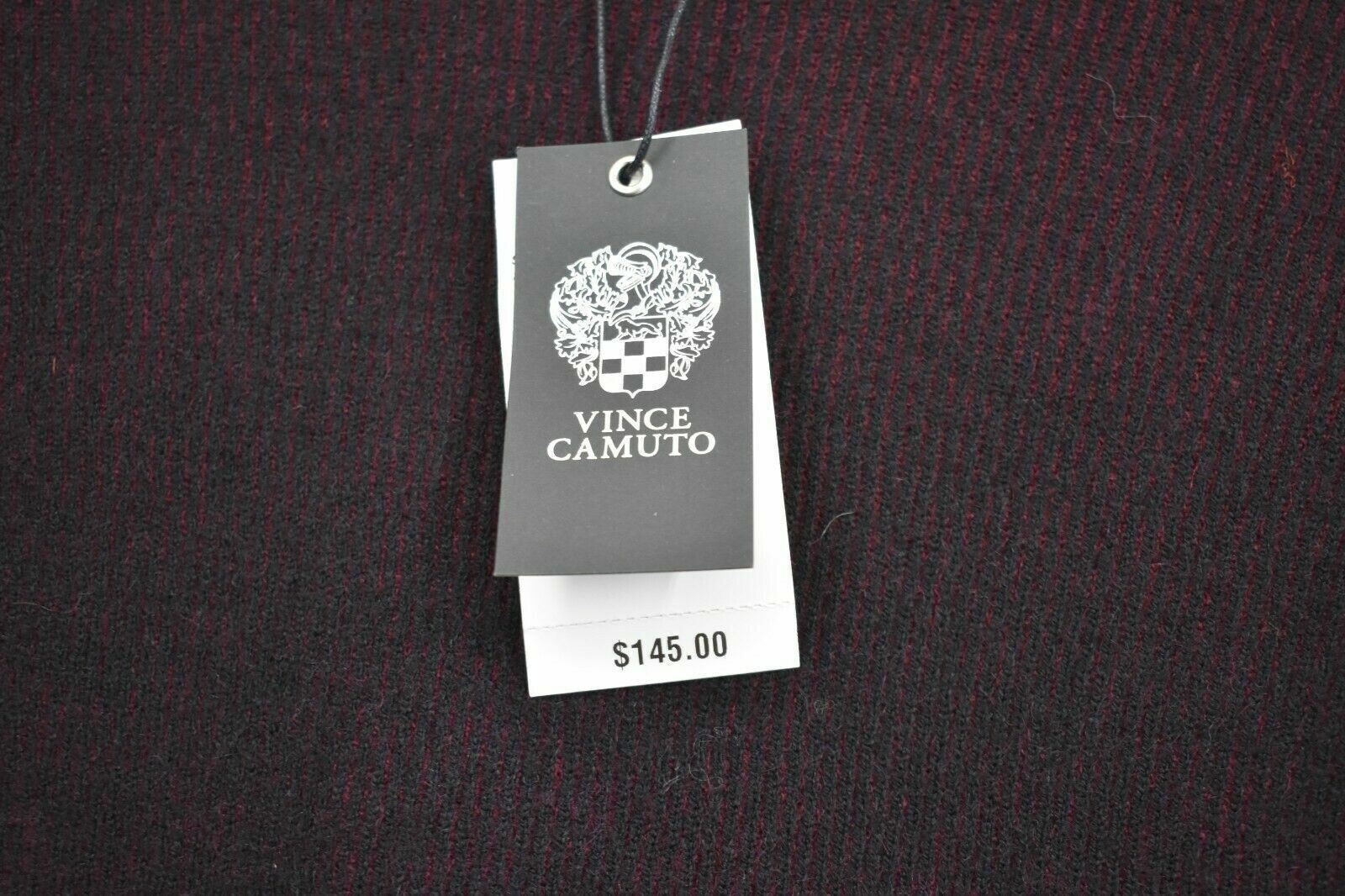 Vince Camuto Mens Long Sleeve Ribbed Cuff Tipped Crew Neck Pullover Sweater