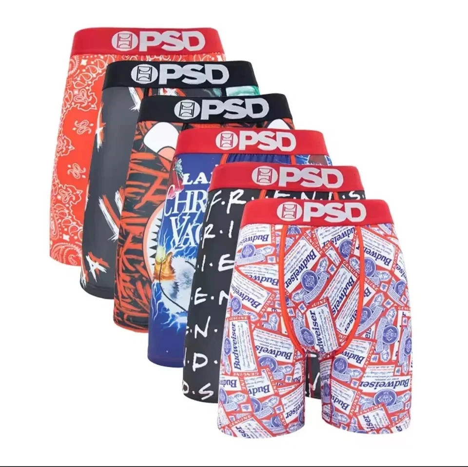6-Piece PSD Underwear Briefs Set – 14 Style Options, Comfortable Men’s Boxers