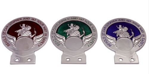 Triumph TR5 Logo St Chris Car Badge + Fixings Choice of 3 Colours