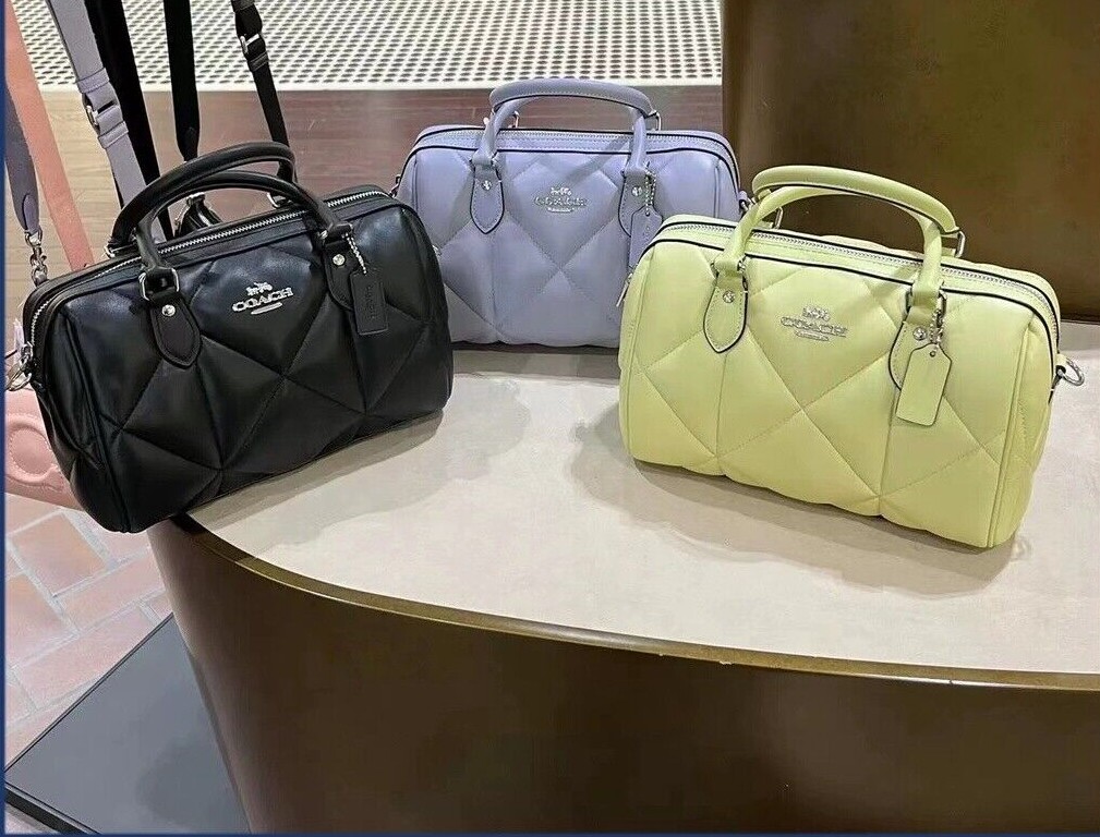 NWT Coach Rowan Satchel With Puffy Diamond Quilting CJ610