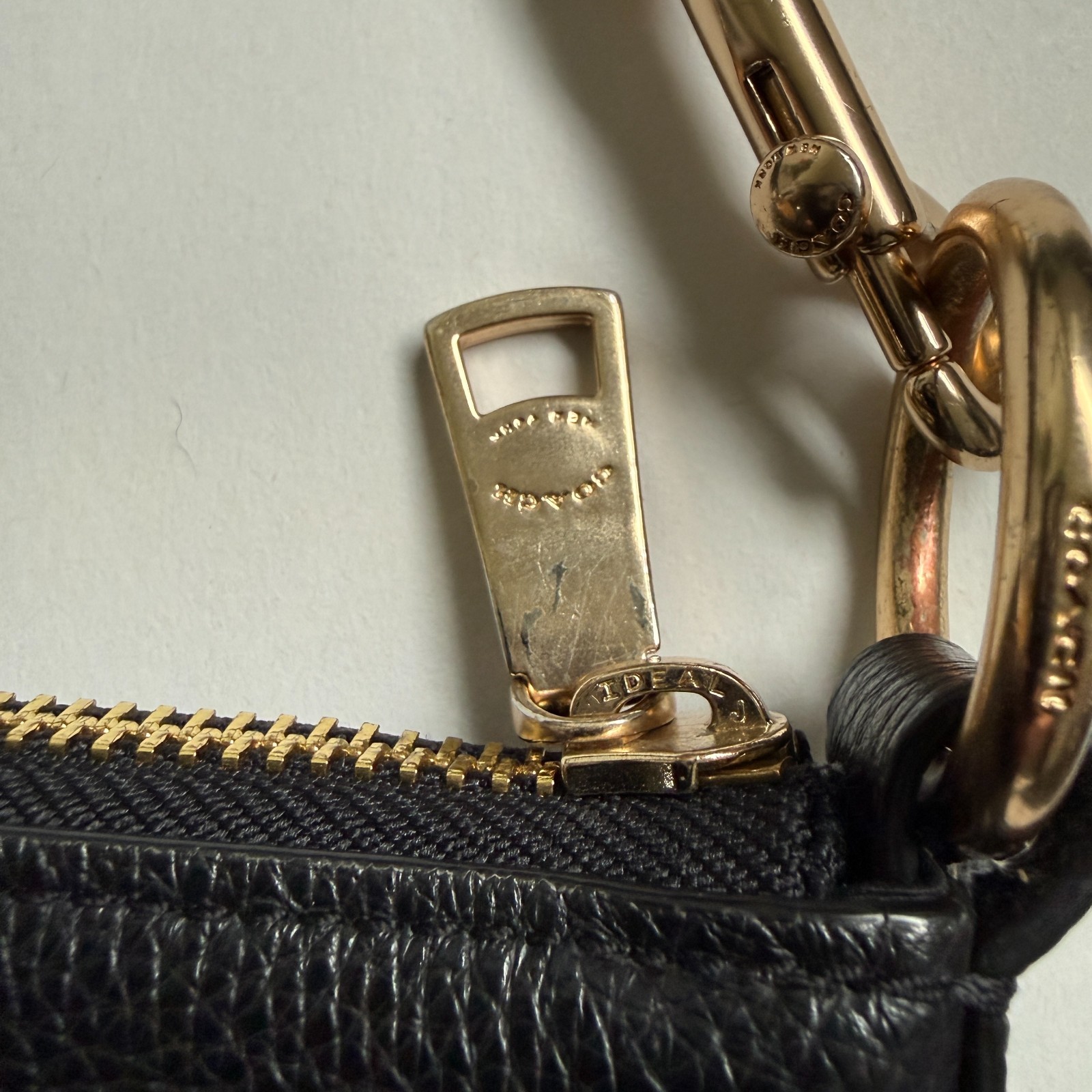 Coach Shoulder Bag Abby Duffle Pebbled Leather Bag w/Charm Black Very Nice EUC