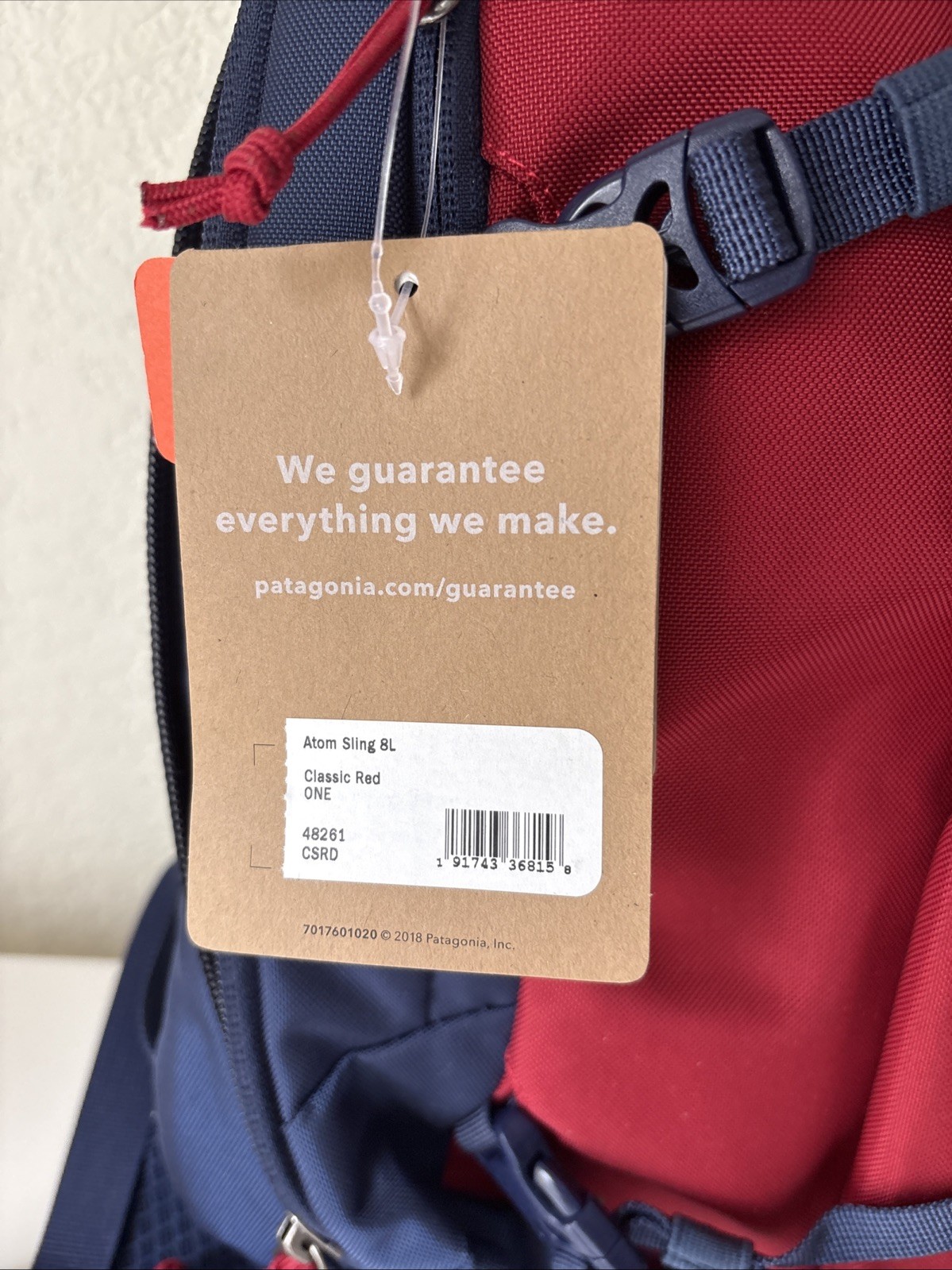 Patagonia Atom 8L Classic Red/ Blue Crossbody Sling Bag Backpack Hiking Travel