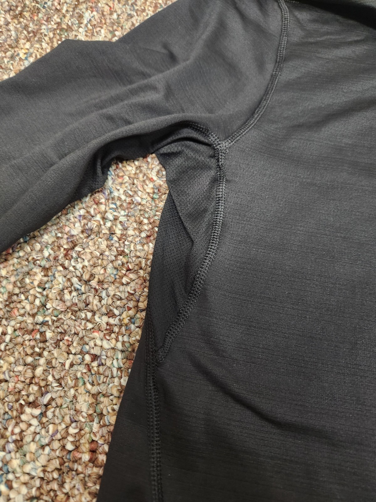 Men Dri-Power 360 Large Long Sleeve Black Shirt Russell Built-In Odor Protection