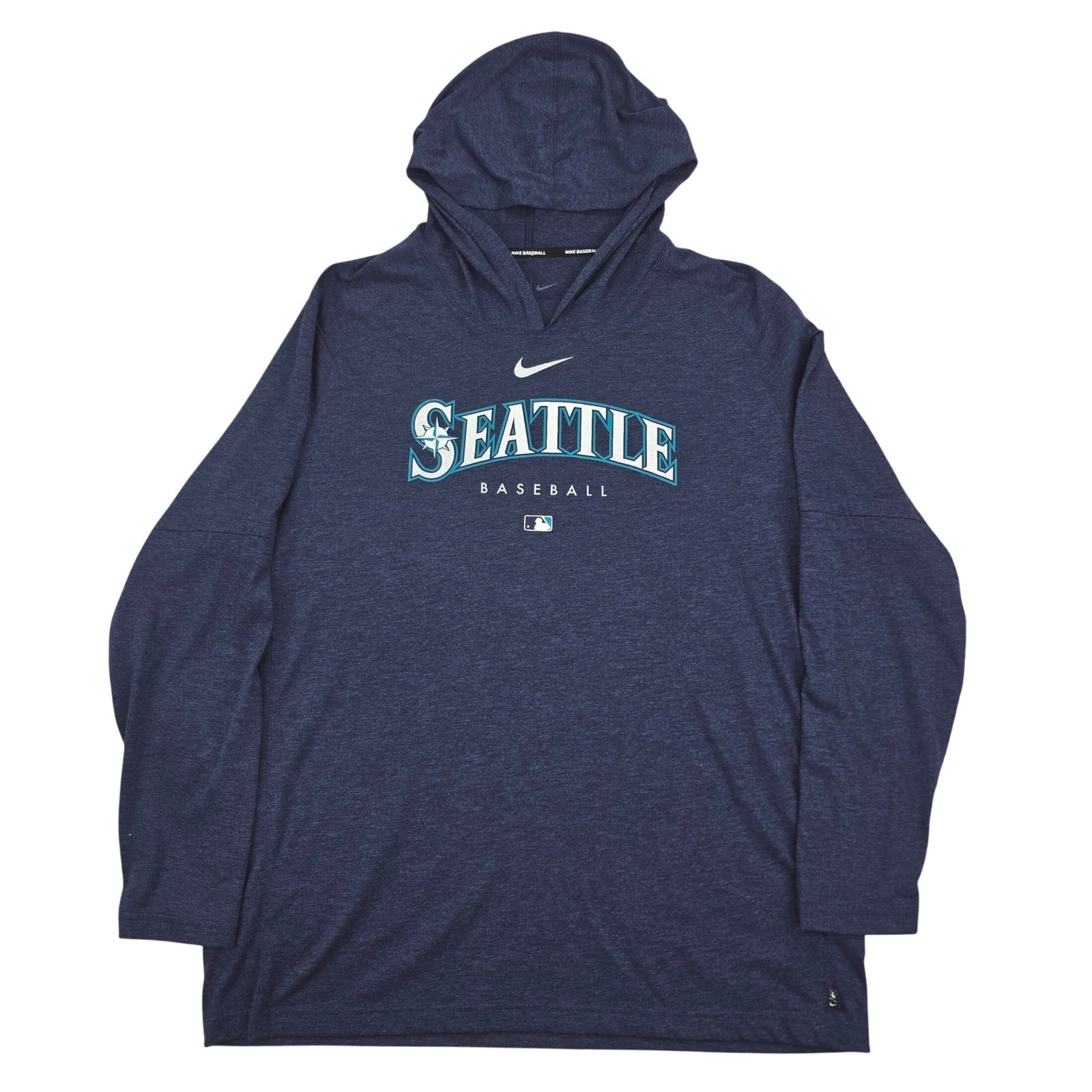 Nike Seattle Mariners MLB Authentic Collection Hoodie Mens XL Navy Blue Dri-FIT