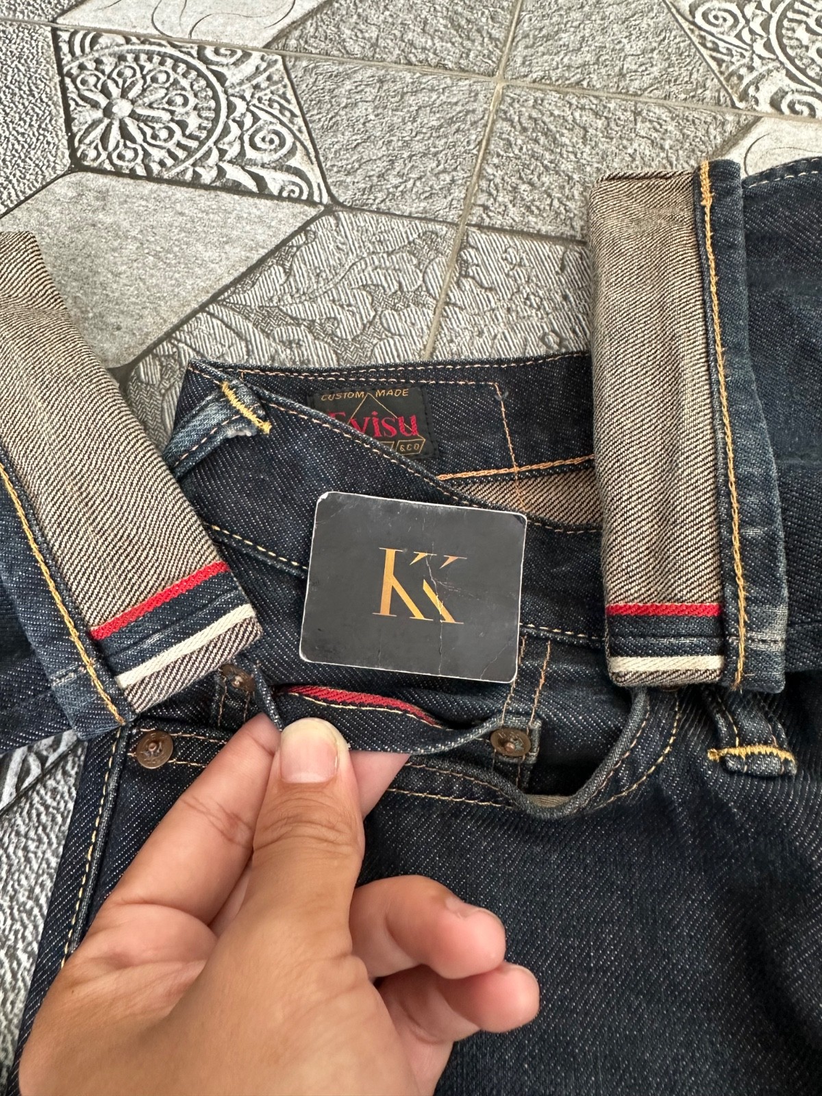 EVISU NO 3 LOT 2017 WHITE DAICOCK SELVEDGE DENIM