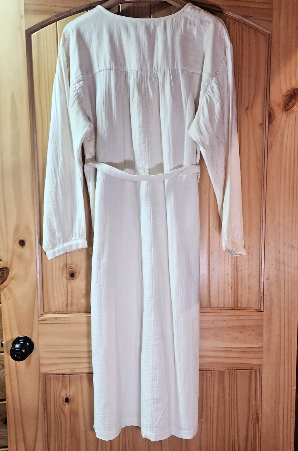 Universal Thread Women’s Balloon Sleeve Tie Front Shirtdress XL White Sand