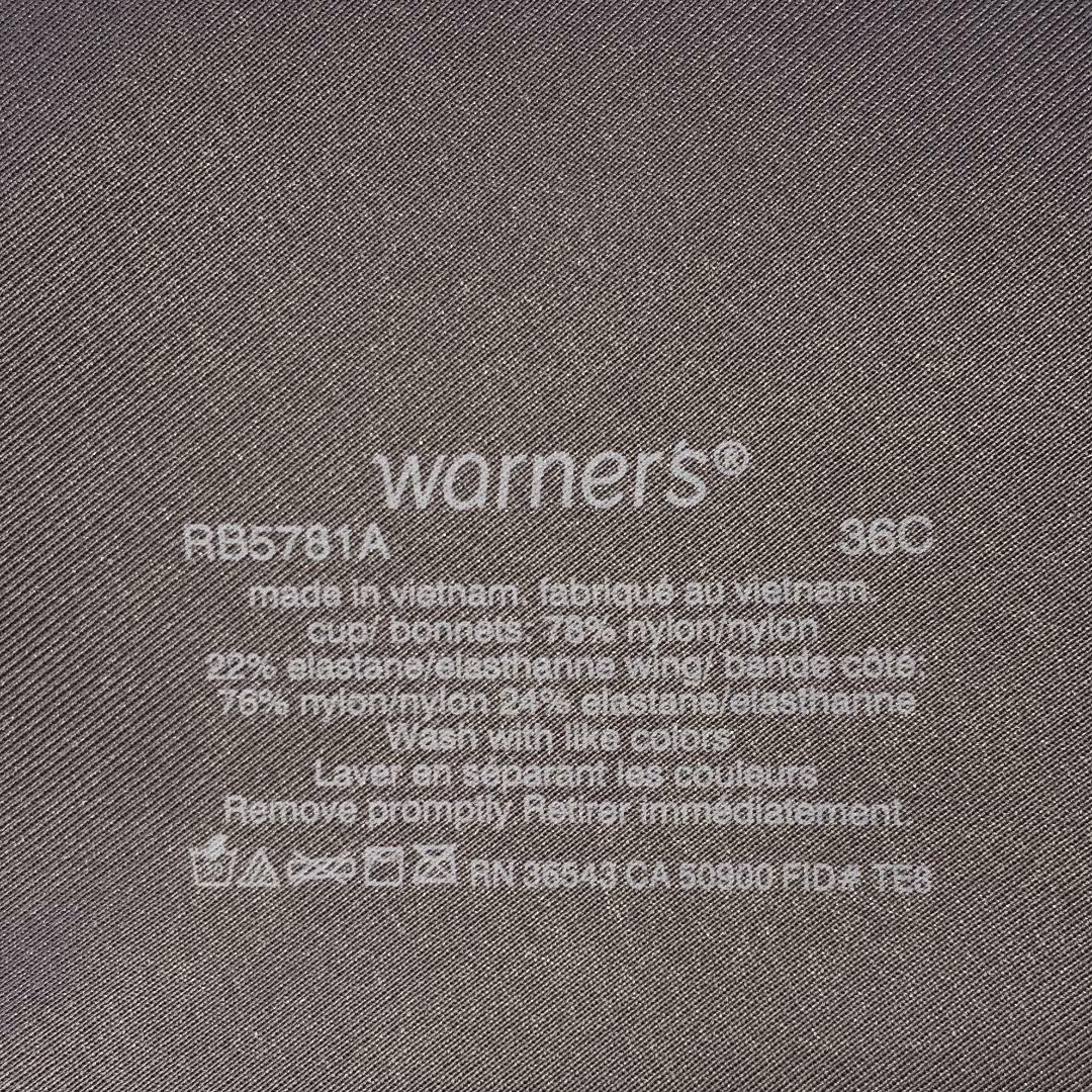 Warners NO SIDE EFFECTS Underwire Bra Convertible Straps Black or Ivory RB5781A