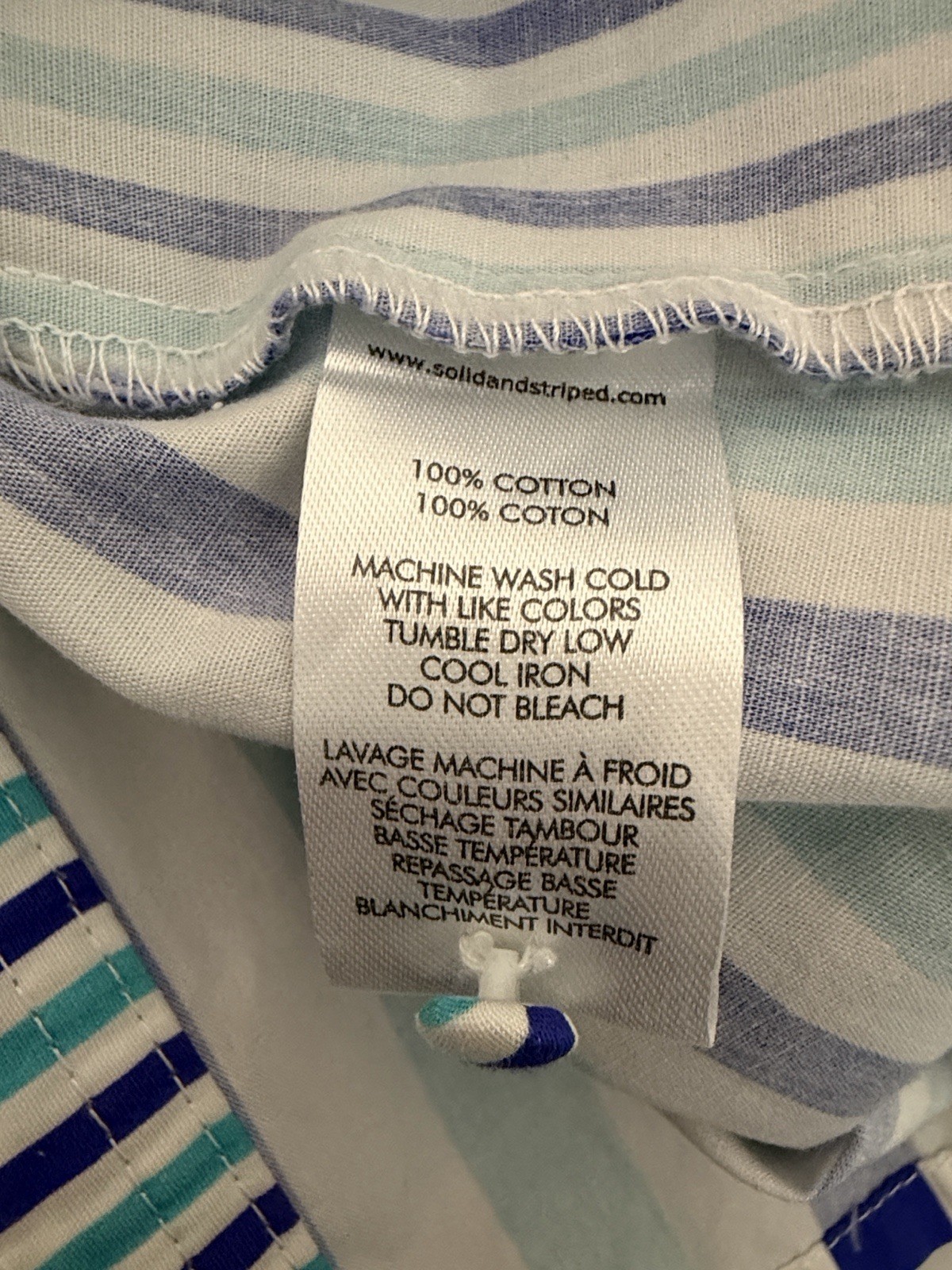 Solid & Striped The Emerson Poplin Shirt Dress in Mixed Stripe Cerulean Size M