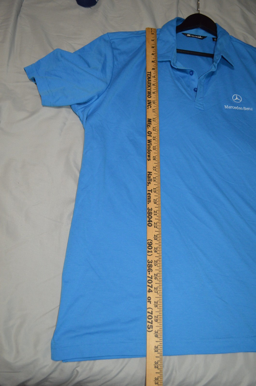 Travis Mathew Mercedes Benz XXL Blue Performance Polo Men’s Car Automotive