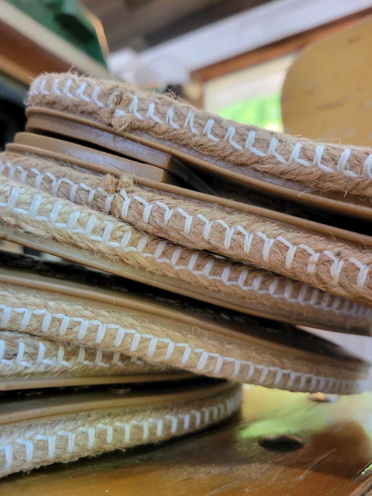 “Loren” Woven Soles, Bundle of sizes 37, 38, 39 all tan