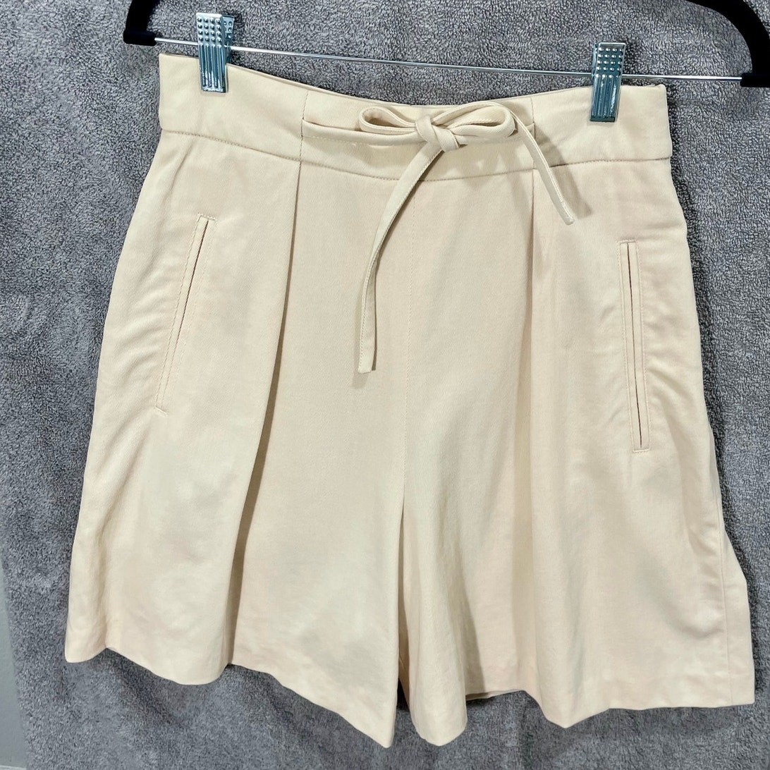 Vintage 90s Escada Margaretha Ley Ivory High-Rise Shorts EU 36/ US 4 Academia