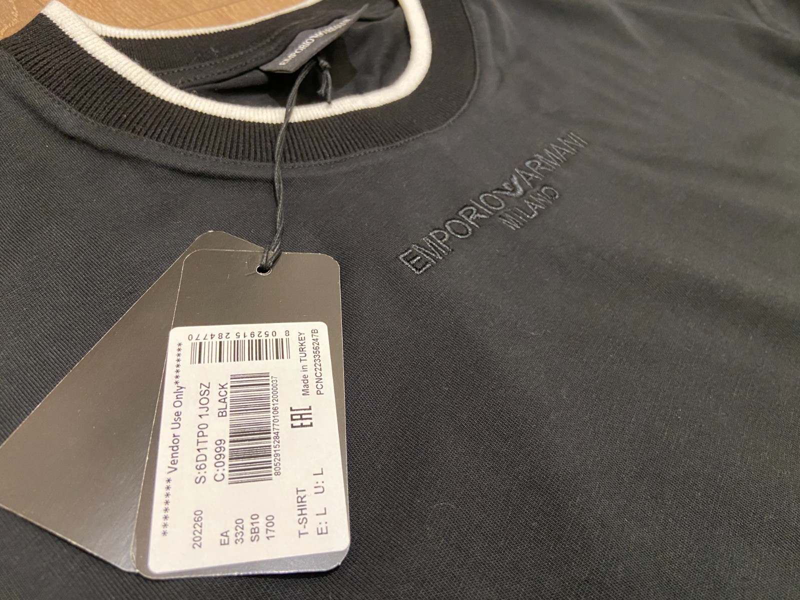 Emporio Armani Basic T-shirt Black, 6D1TP0 1JOSZ-00C1