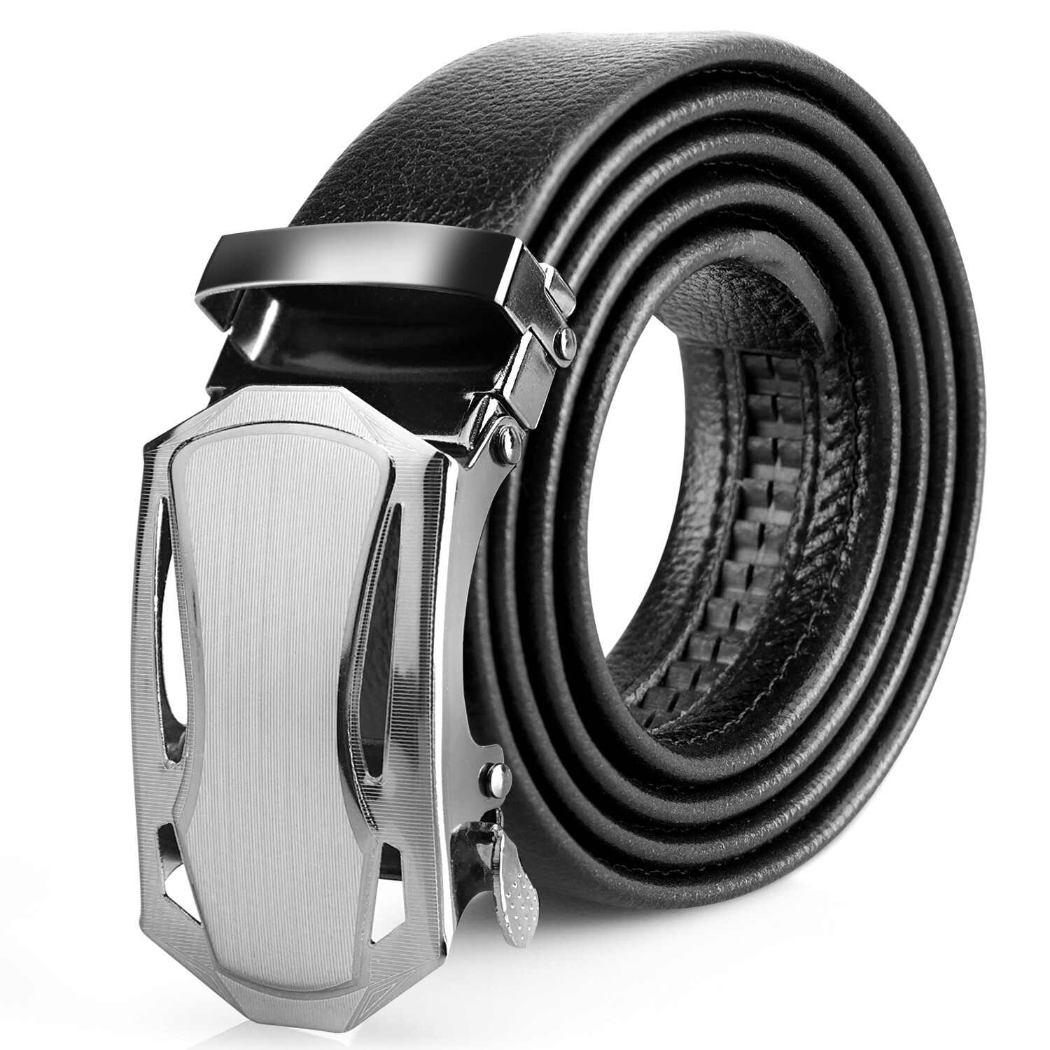 Men’s Business Ratchet Automatic Buckle Belt Magnetic Buckle Race Wedding Party