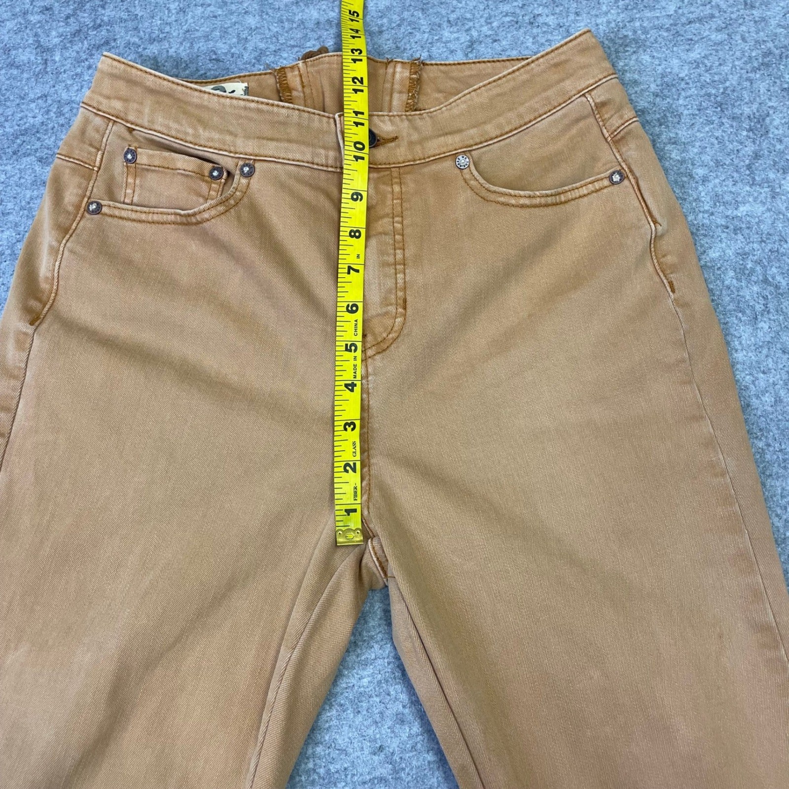 We The Free People Lace Up Back Curvy Just Float On Flare Jeans 29 Tan Boho