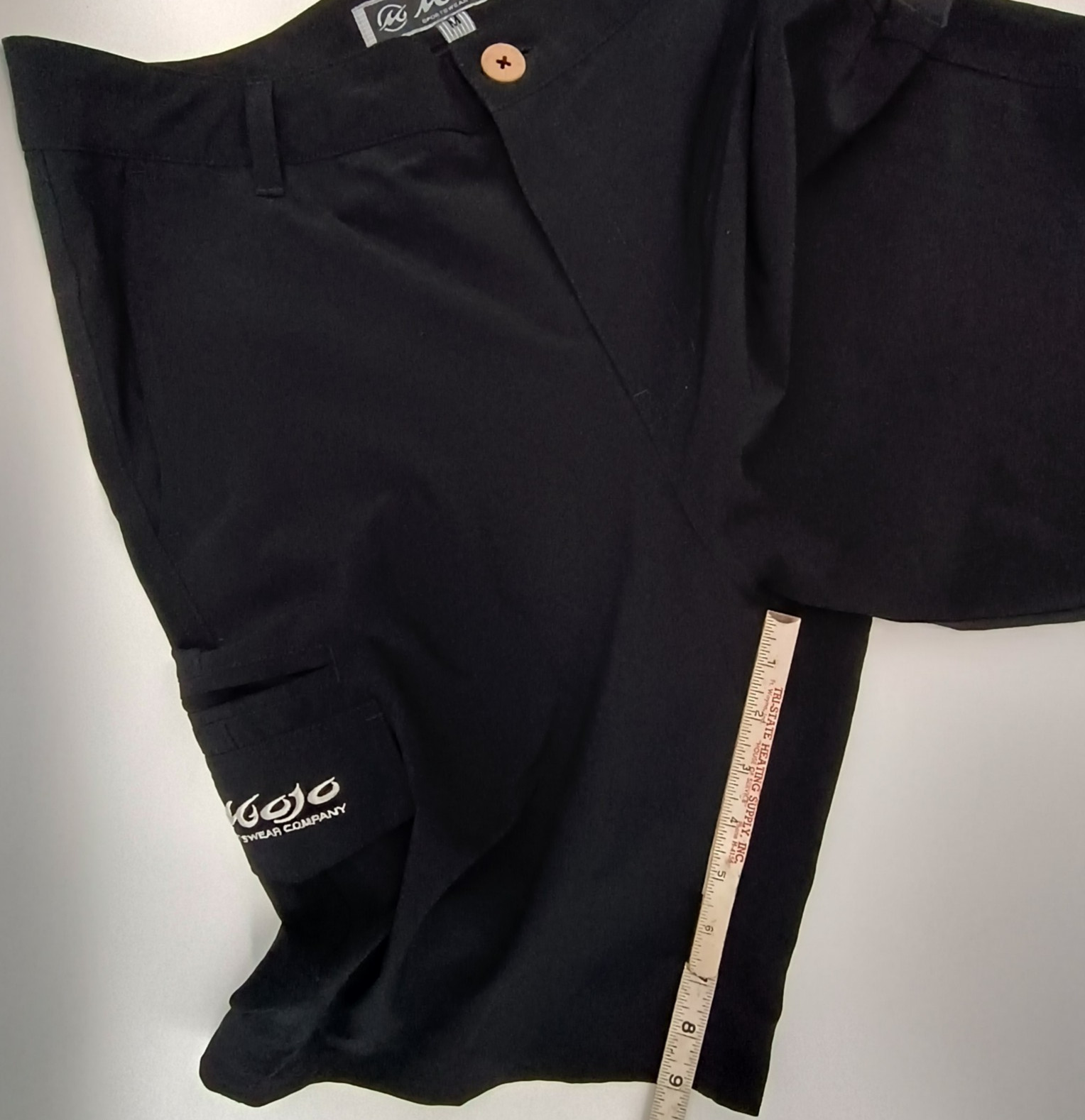 Mojo Sportswear Mens Stretch Fit Performance Shorts Size Medium Black