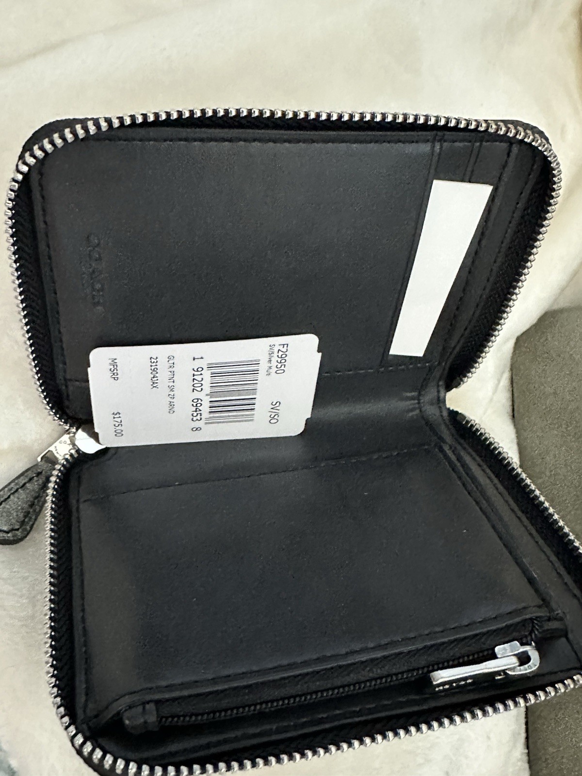NWT Coach Mini Sierra Metallic Purse And Matching Wallet Set In Silver