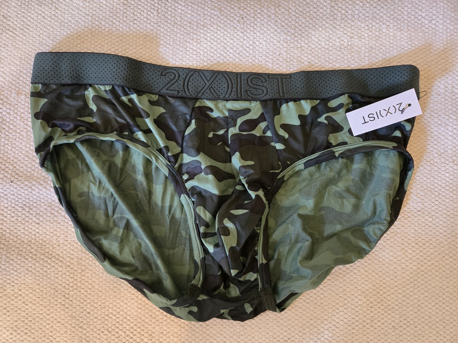 2(x)IST Speed Dri Mesh Poly/Spandex Briefs CAMO XL NWT
