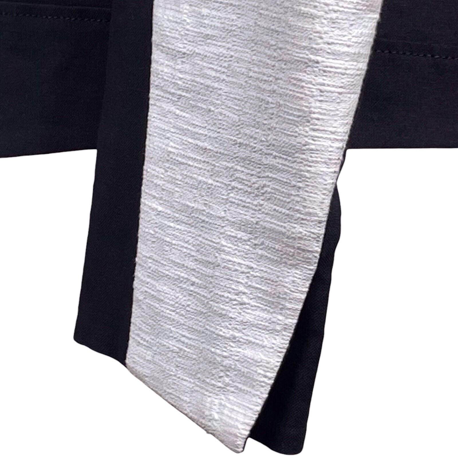 Helmut Lang Cropped Colorblock Blazer Size 6 Black White One-Button Tailored