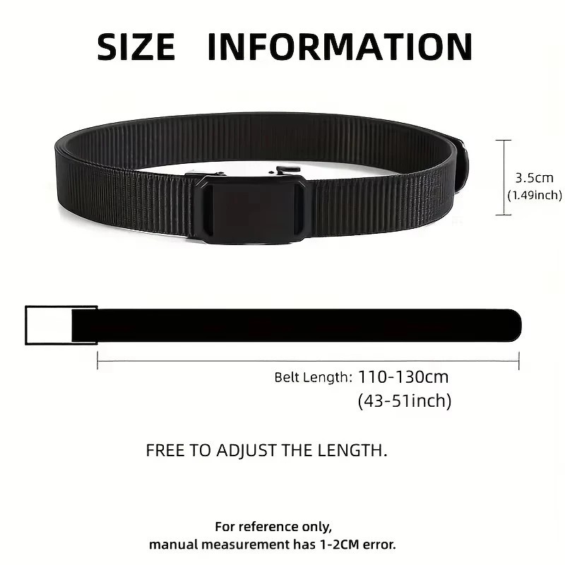 Men’s Stretch Belt Quick Release Belt Magnetic Buckle adjustable Webbing Outdoor