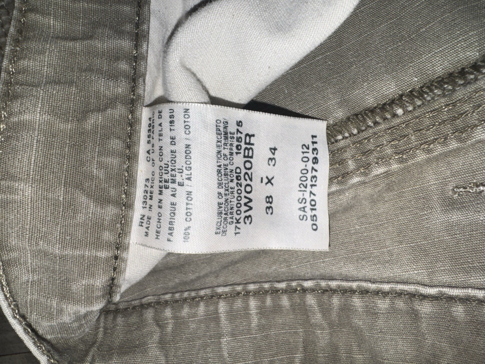 Wrangler RIGGS Workwear Carpenter Pants Mens 38×34 Brown Ripstop Distressed