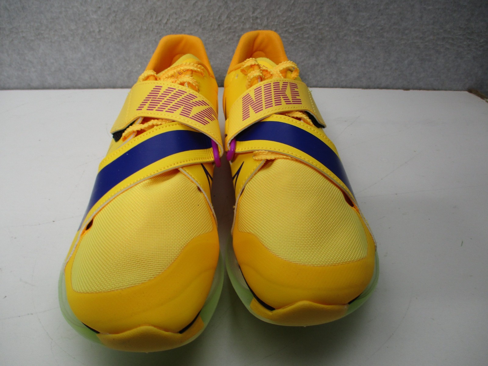 Nike Air Zoom Long Jump Elite Mens Sz 9 Yellow Citrus Track and Field Spikes