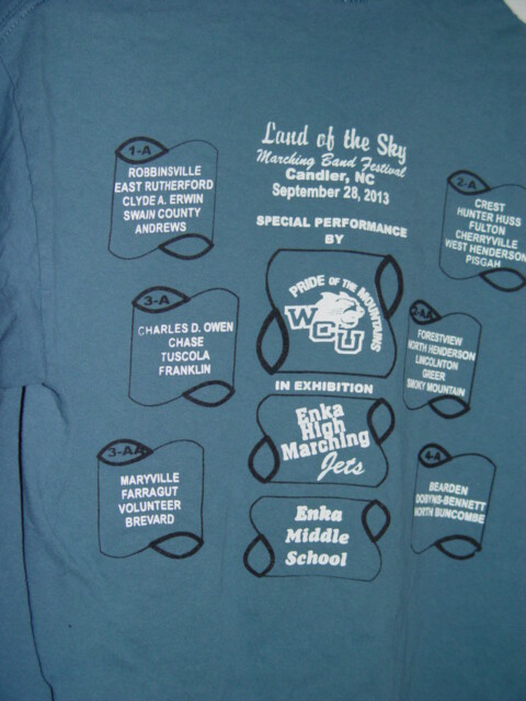 39th Annual Land of The Sky Marching Band Festival Candler NC T-Shirt Size Small