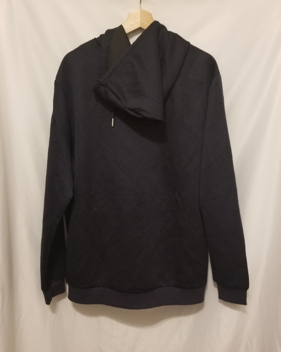 COOFANDY Full Zip Lightweight Jacket XL Blue Drawstring Outerwear Pockets Ribbed