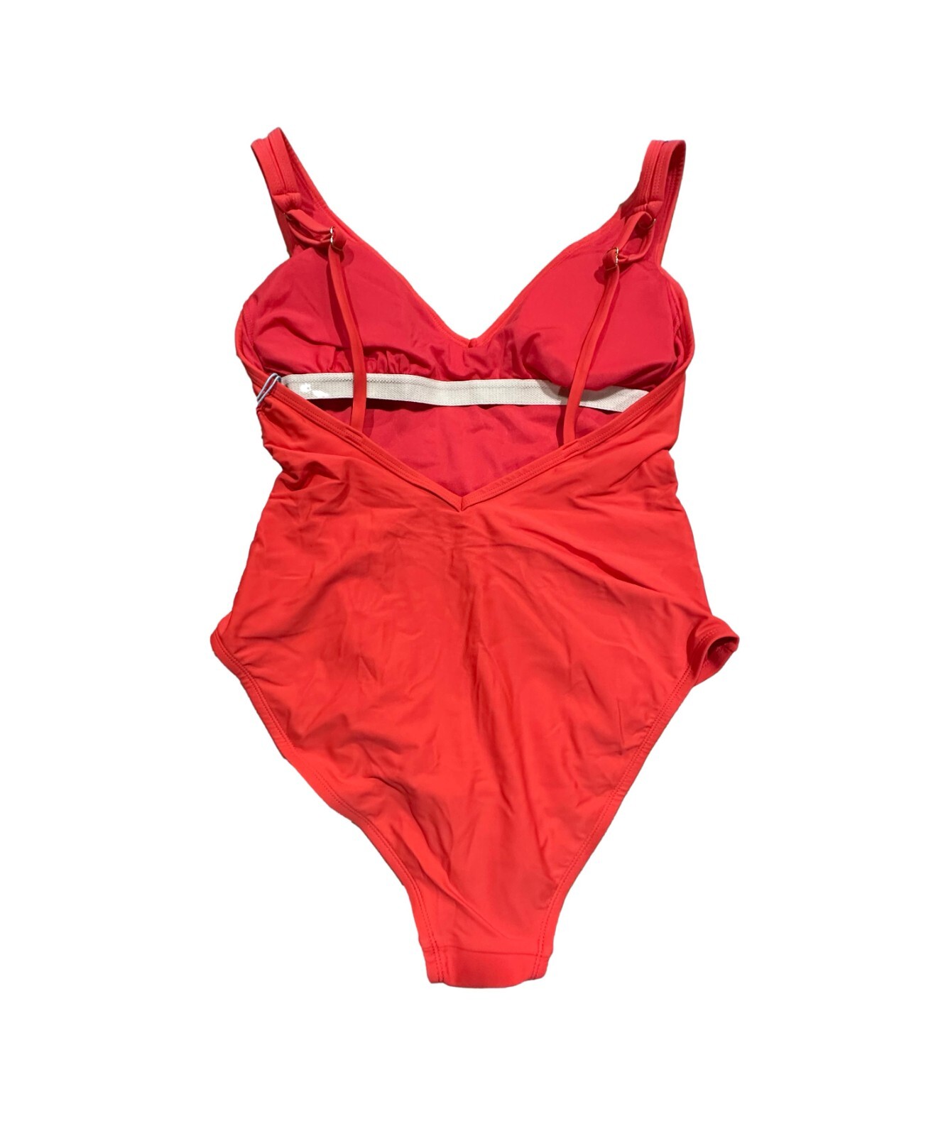 Women’s V-Neck Over the Shoulder High Leg One Piece Swimsuit – Kona Sol Red M
