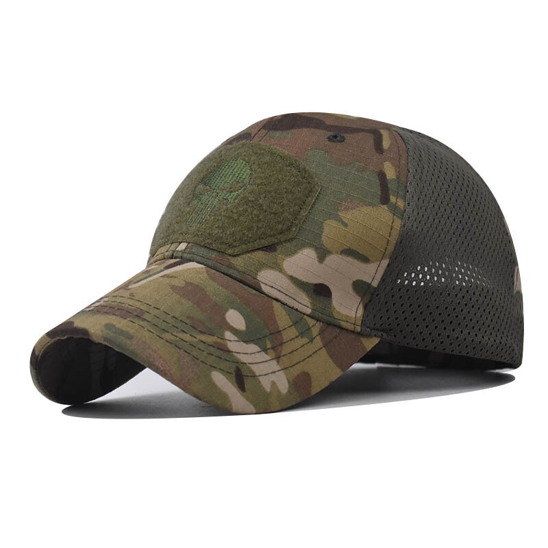 Skull Camouflage Baseball Cap Tactical Army Outdoor Sports Hat Sunshade Hat