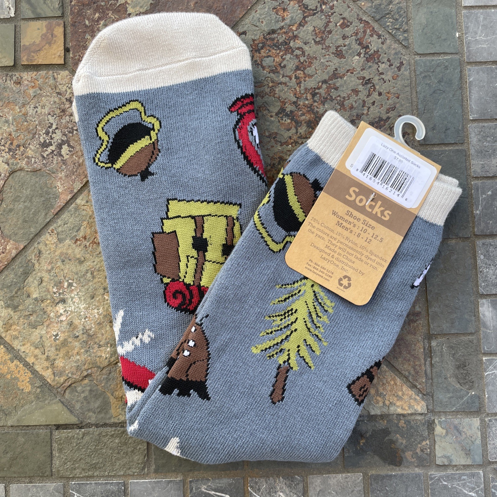 NWT Lazy One Camping Hiking Backpacking Outdoor Socks Women’s 10-12.5 Mens 8-12