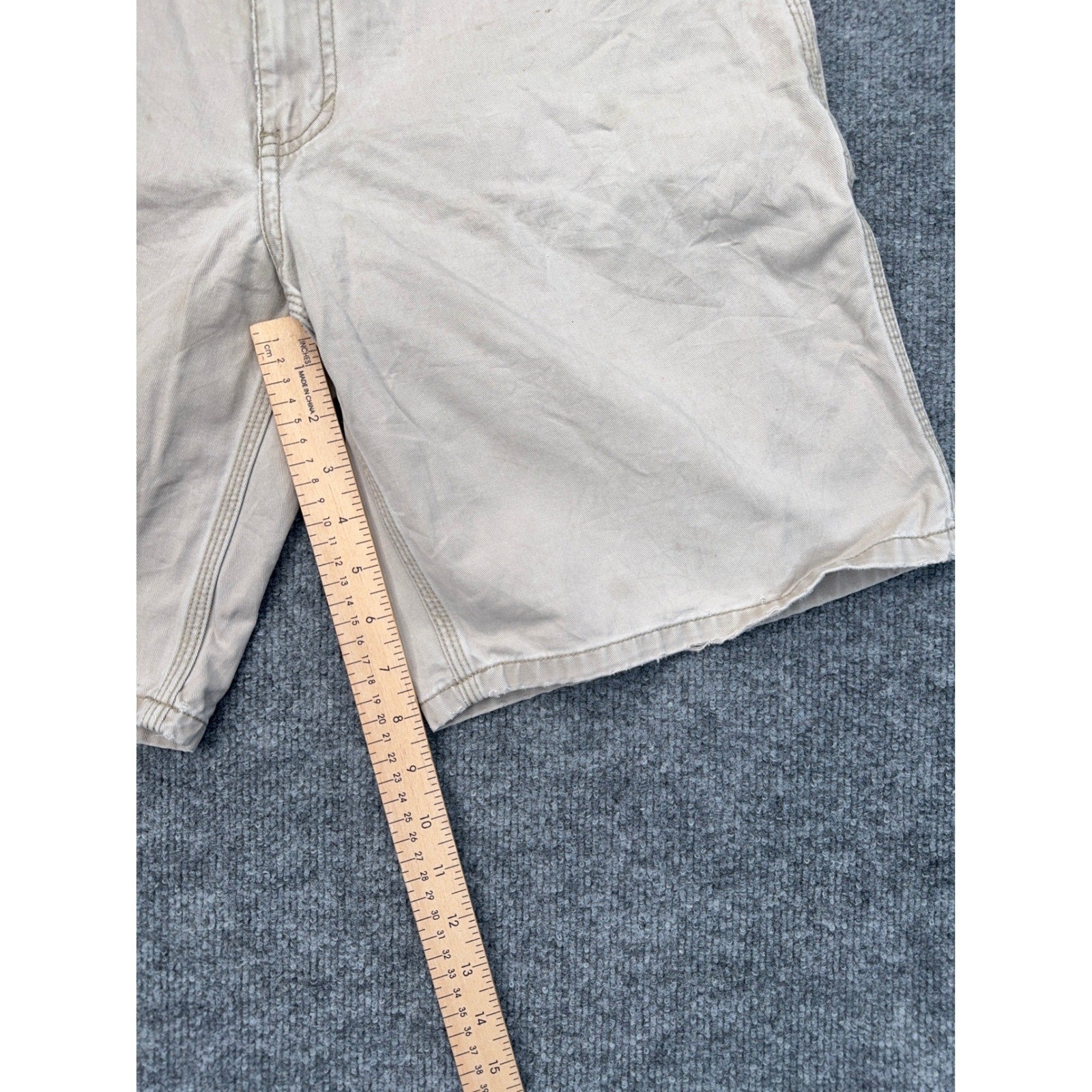 Gap Mens Carpenter Shorts Tan Khaki Cotton Utility Workwear Size 30 Hammer Loop