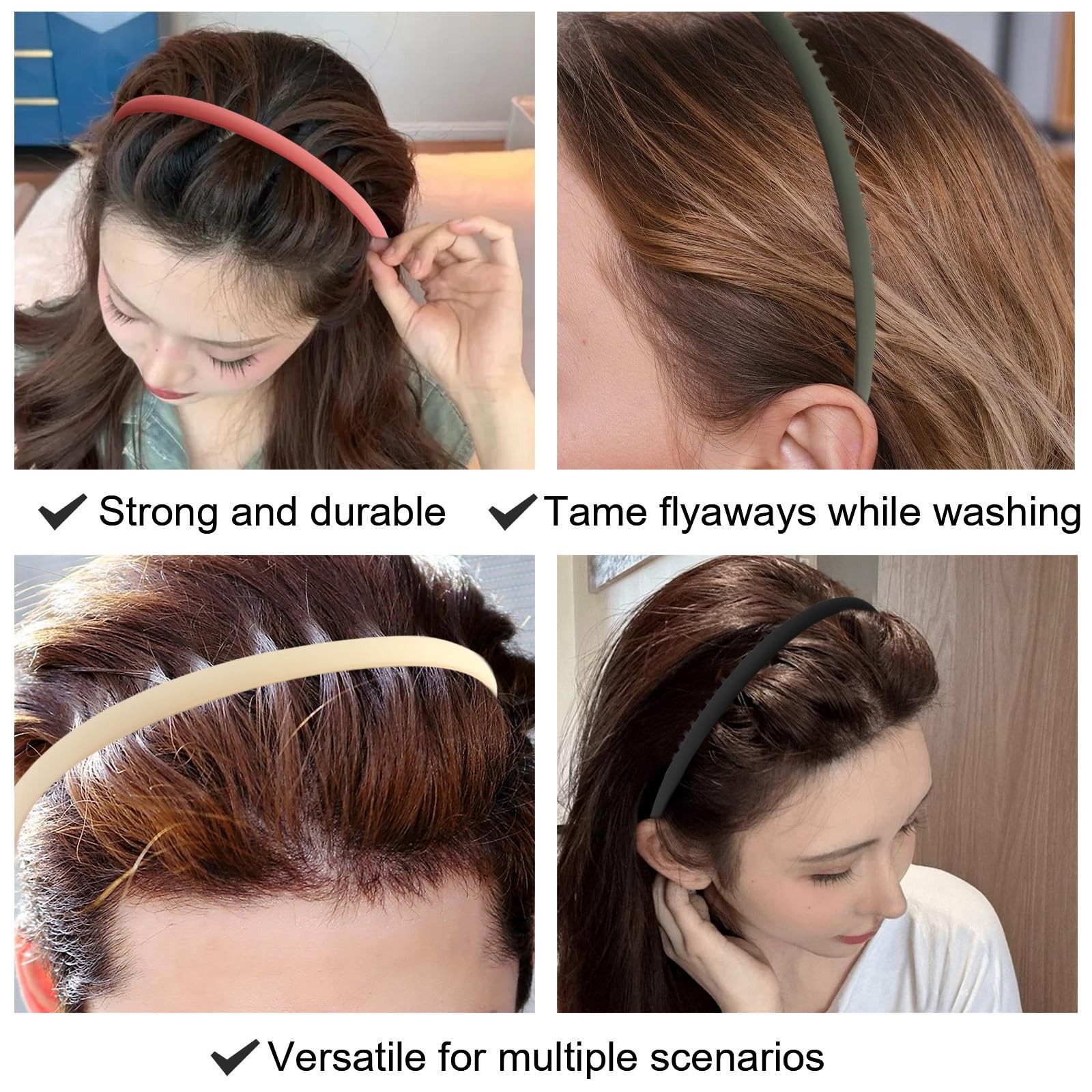 TODDER 10 Pcs Teeth Comb Headbands for Women 10 Count (Pack of 1), Color 03