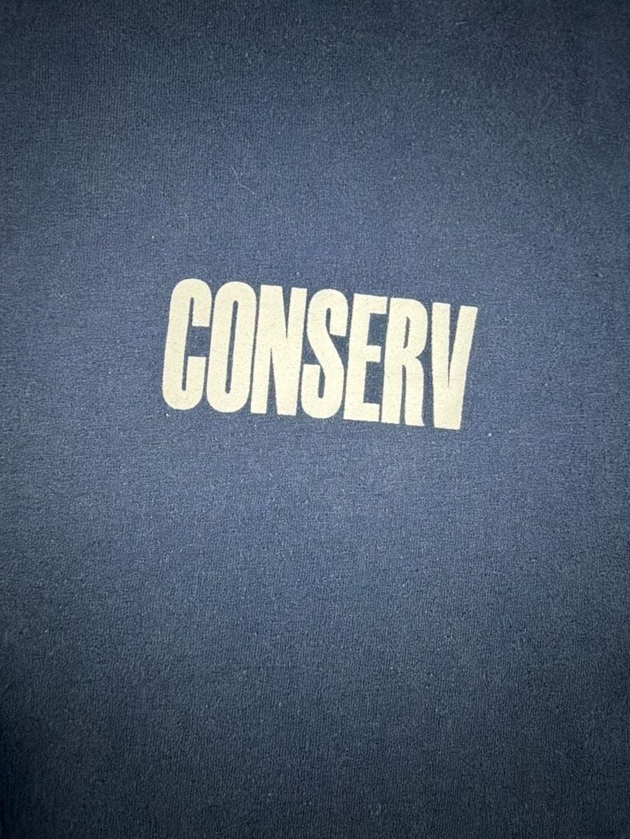 Vintage Fruit of the Loom Conserv Graphic Navy Blue T-Shirt