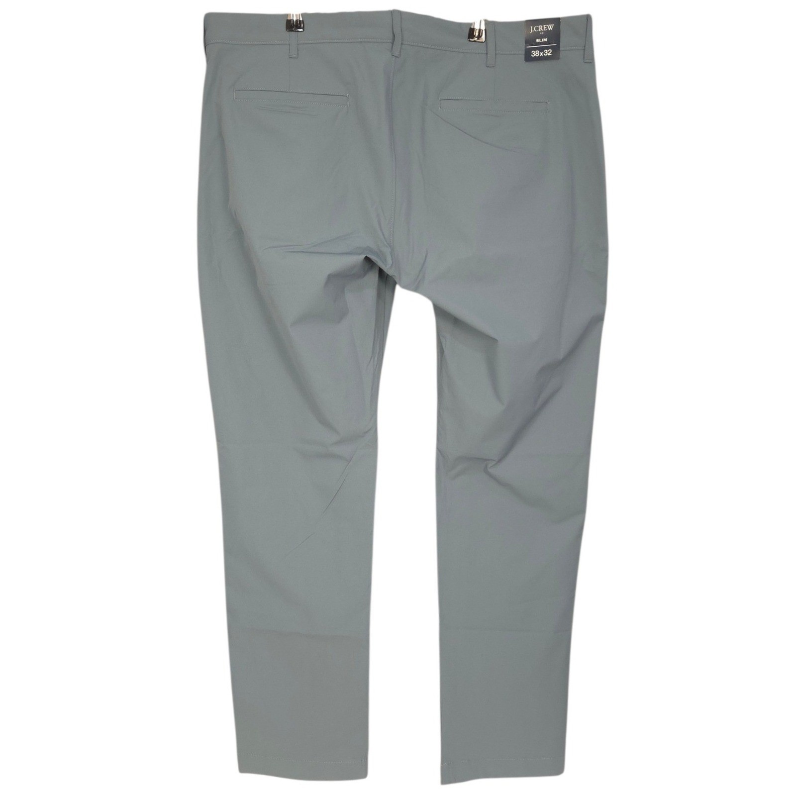 J Crew Pants Mens 38×32 Slate Gray Flex Slim Tech Performance Stretch AA712 NEW