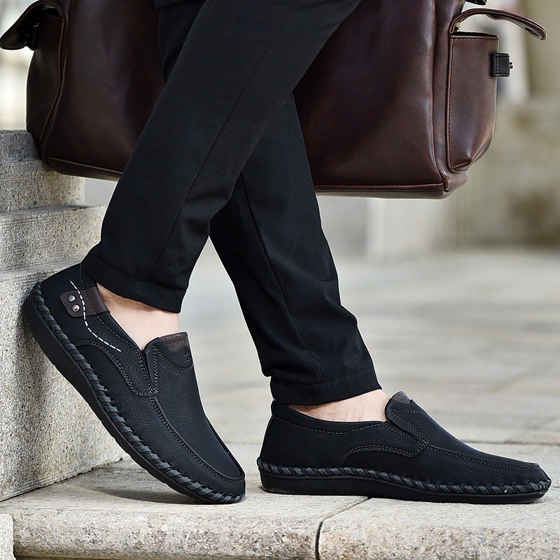 Men’s Handmade Loafers Synthetic Leather Slip-On Driving Casual Wear EU40-48