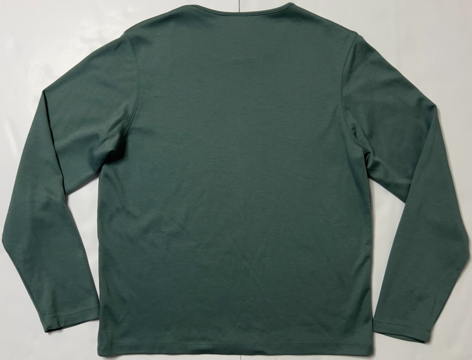 L.L. Bean Long Sleeve Top Womens XS Forest Green Crew Neck Fitted Knit Shirt