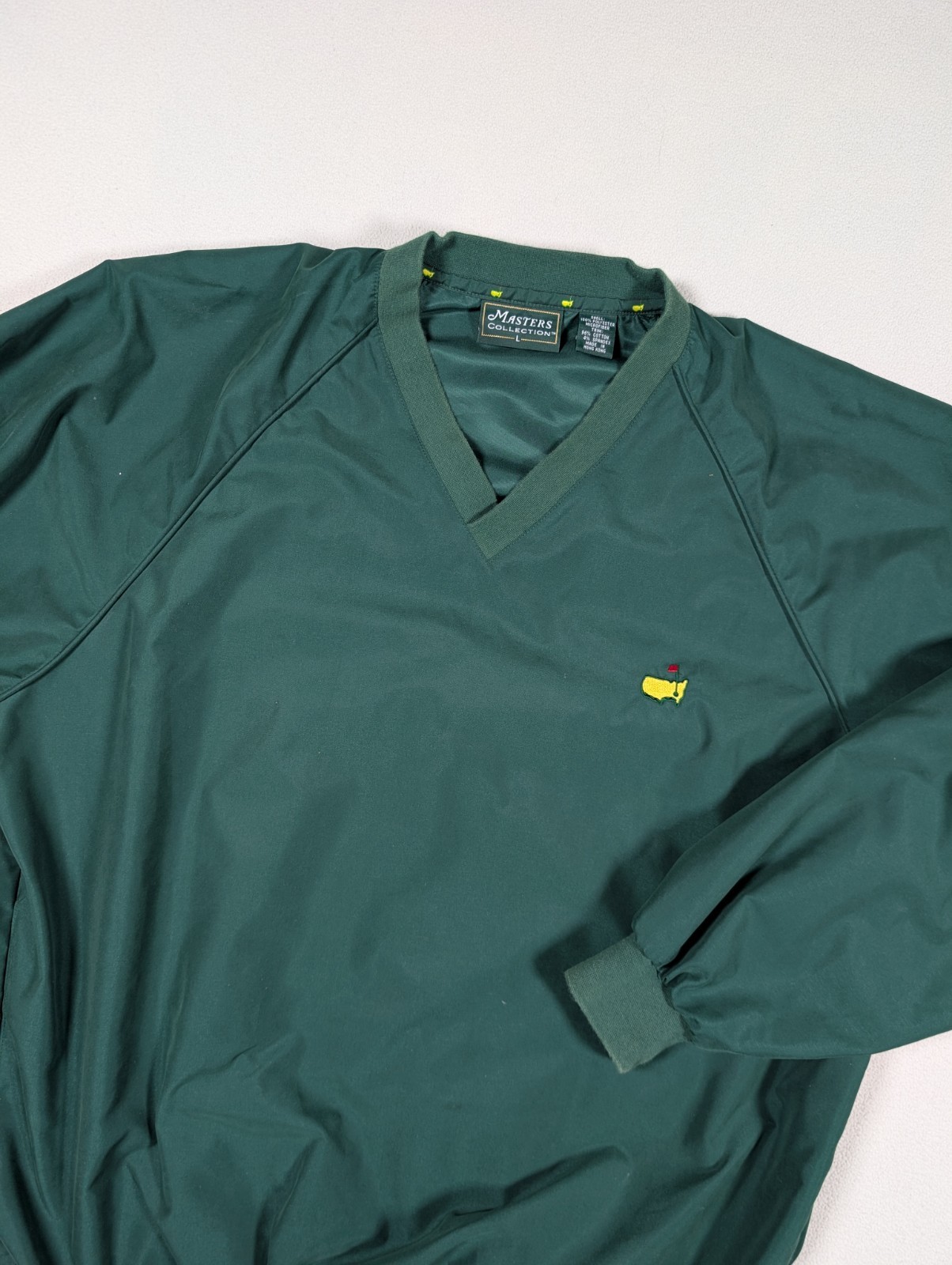 Vintage Masters Collection Pullover Sweatshirt Windbreaker Jacket L Golf Green
