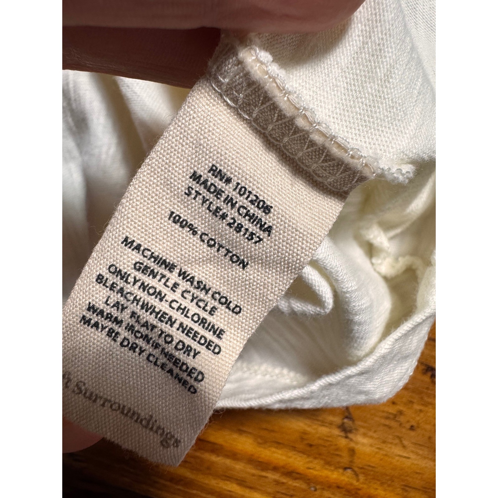 Soft Surroundings Danielle Tunic Top Women M Cream Mixed Button Asymmetrical Hem