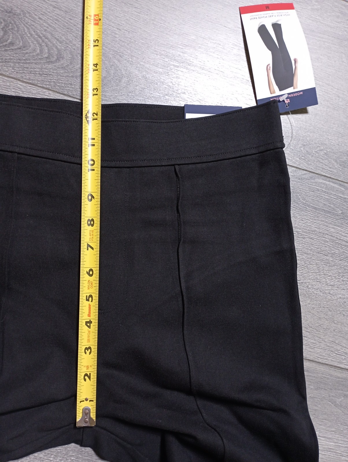 Modern Ambition High Rise Flare Ponte Pant Womens Medium Black Pull On Trousers