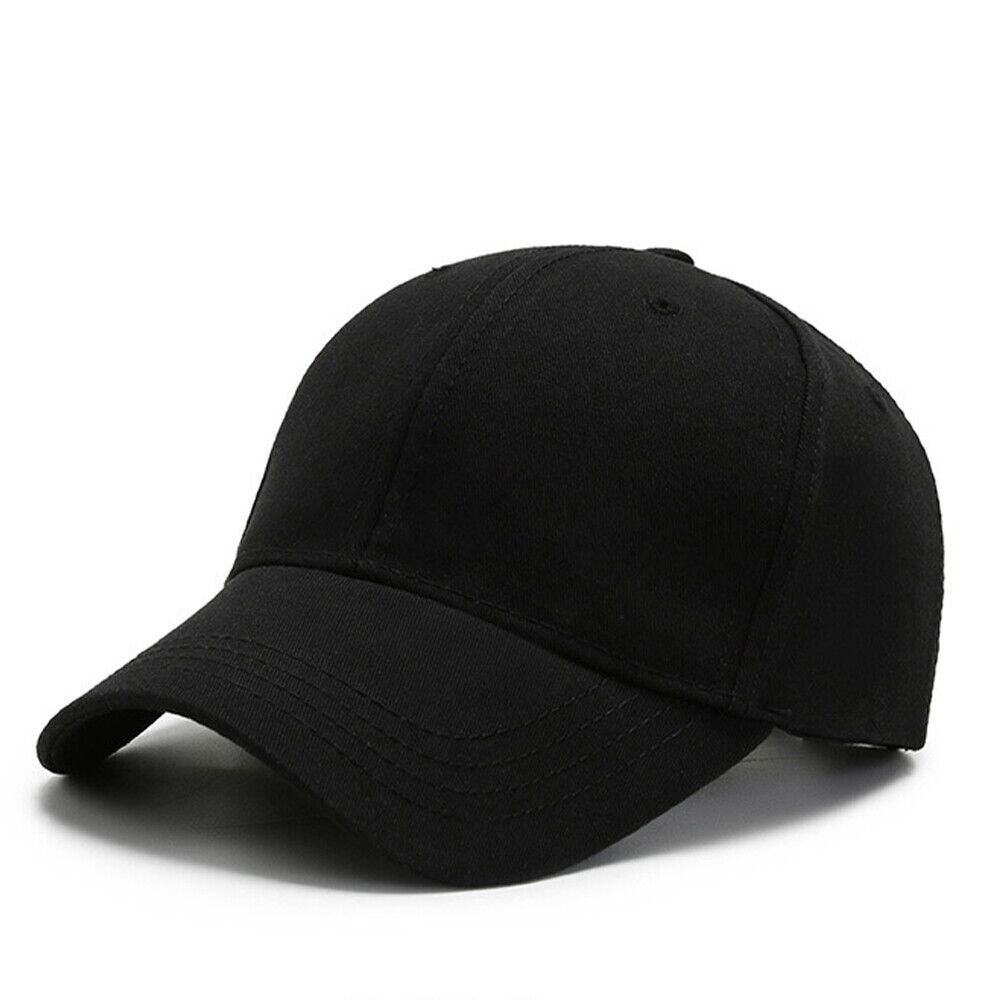 Cotton Baseball Cap Ball Dad Hat Adjustable Plain Solid Washed Men Washed