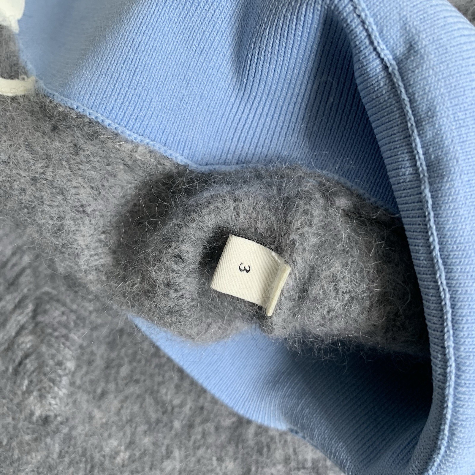 Sandro – Collared Wool Blend Sweater – Gray Blue – Size: 3