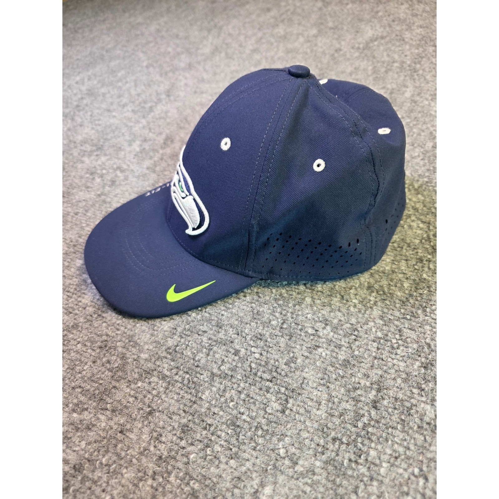 Seattle Seahawks Hat Nike Dri-FIT Legacy91 Mens Navy Blue Performance Cap NFL