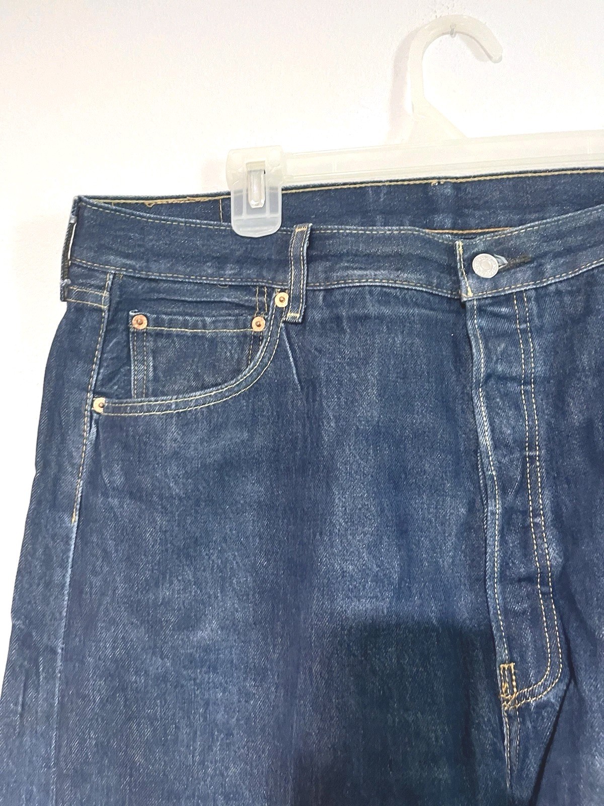 Levi’s 501 Jeans Blue Button Fly Shrink To Fit Men 42×30