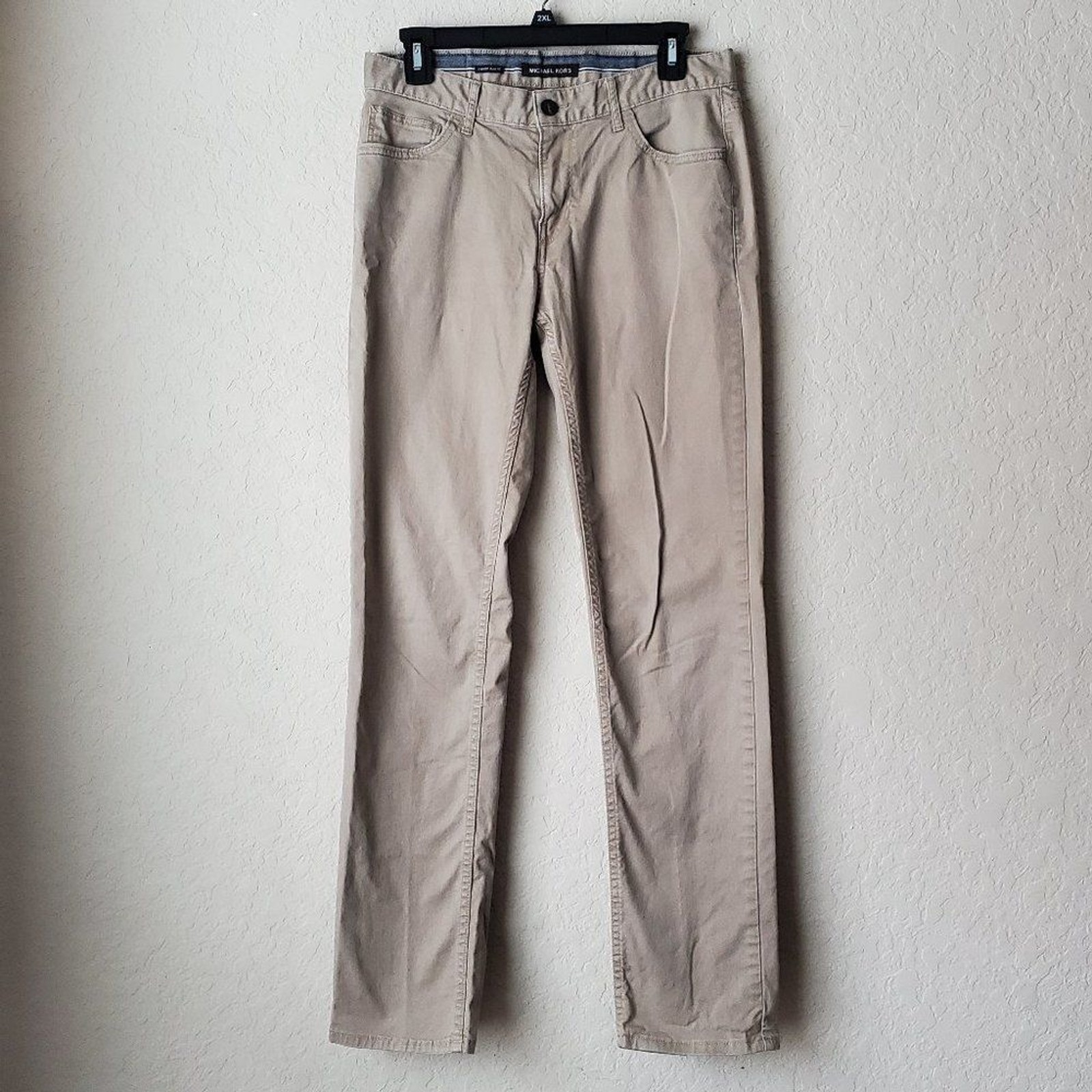 MICHAEL KORS MENS Parker Slim-Fit Stretch-Twill Pants 30/32