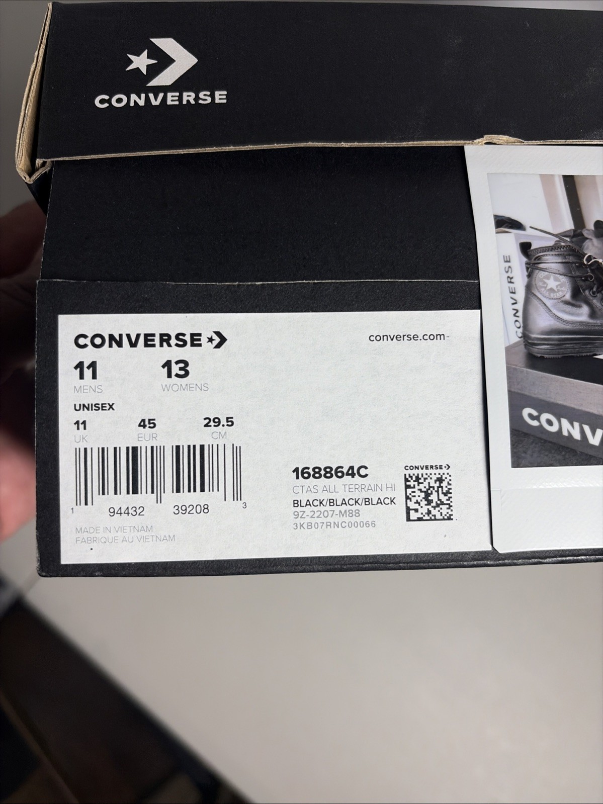 Preowned Converse CTAS ALL TERRAIN HI Black