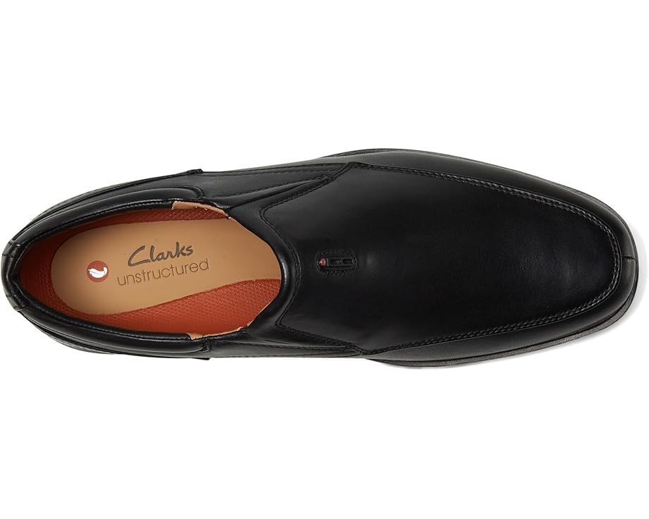 Clarks Mens Un Kendric Go Black Leather Casual Loafer Shoes