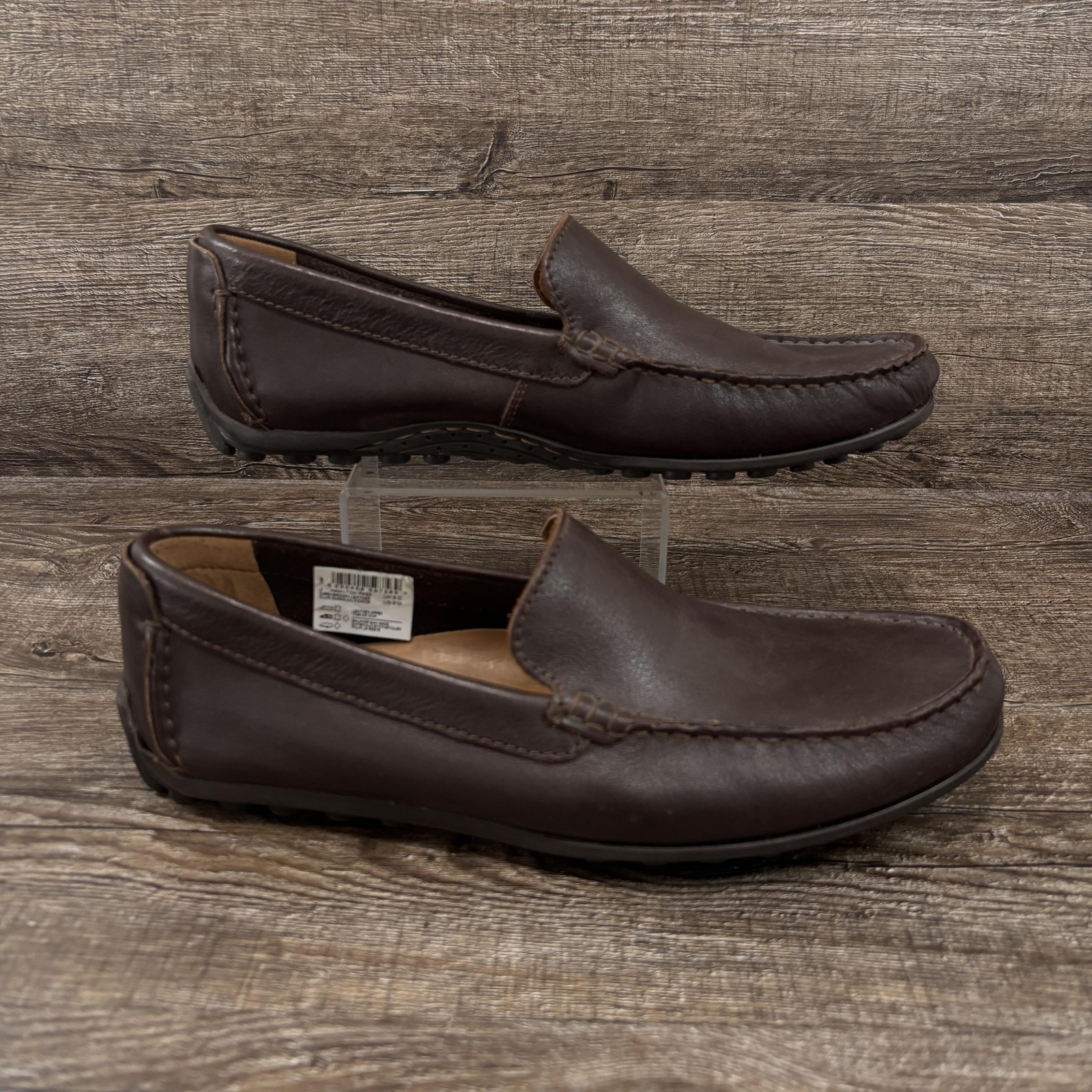 Clarks Hamilton Free Driving Loafers Men’s 9 M Dark Brown Leather Slip On Shoes