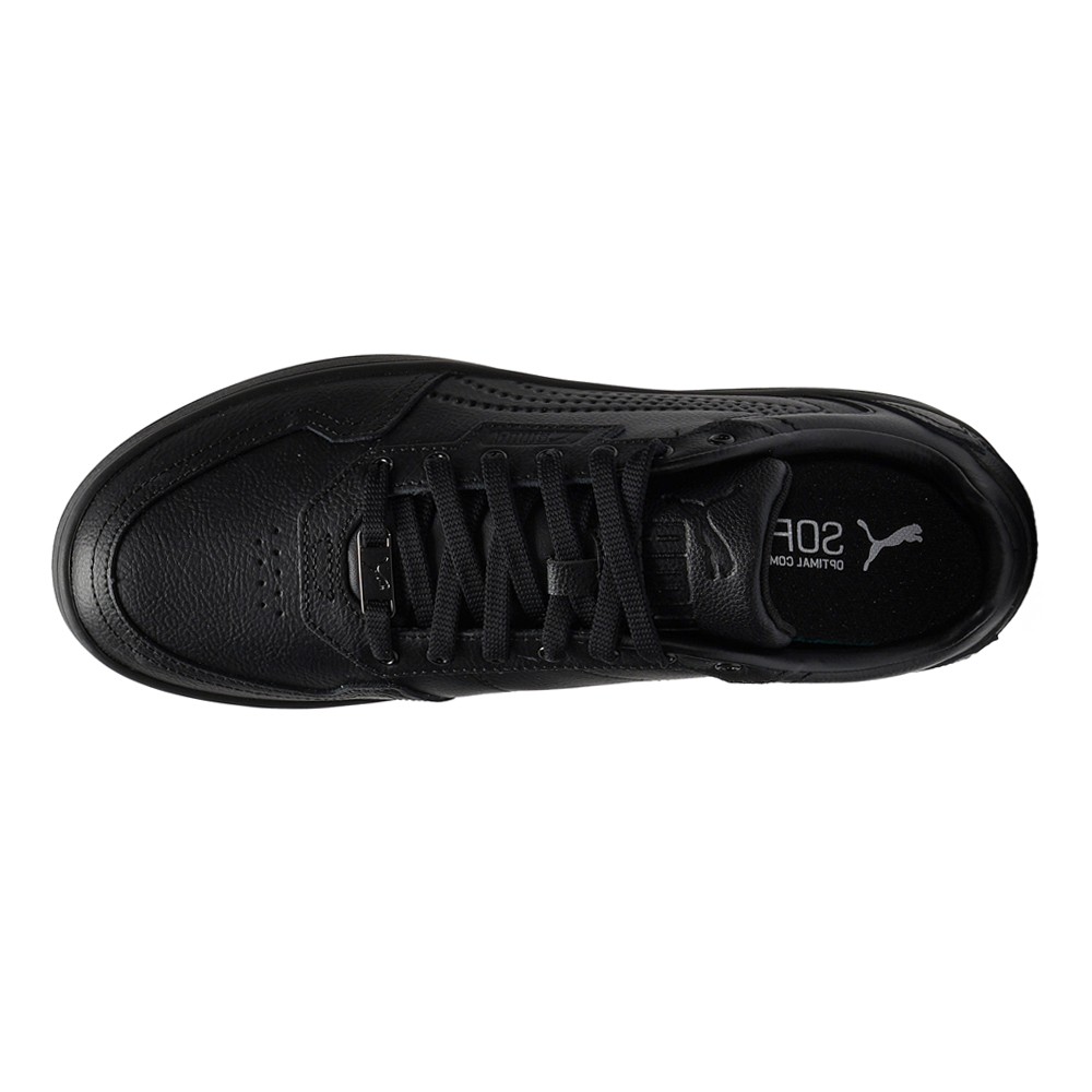 PUMA Court Classic Lux Lace Up Mens Black Sneakers Casual Shoes 39501915